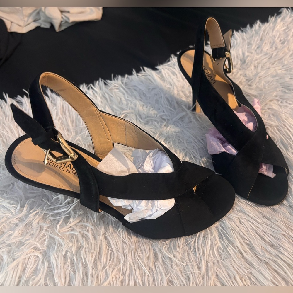 Michael Kors Black Slingback Heels